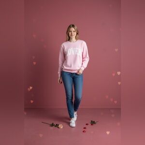 Soft Pink Crewneck Sweatshirt